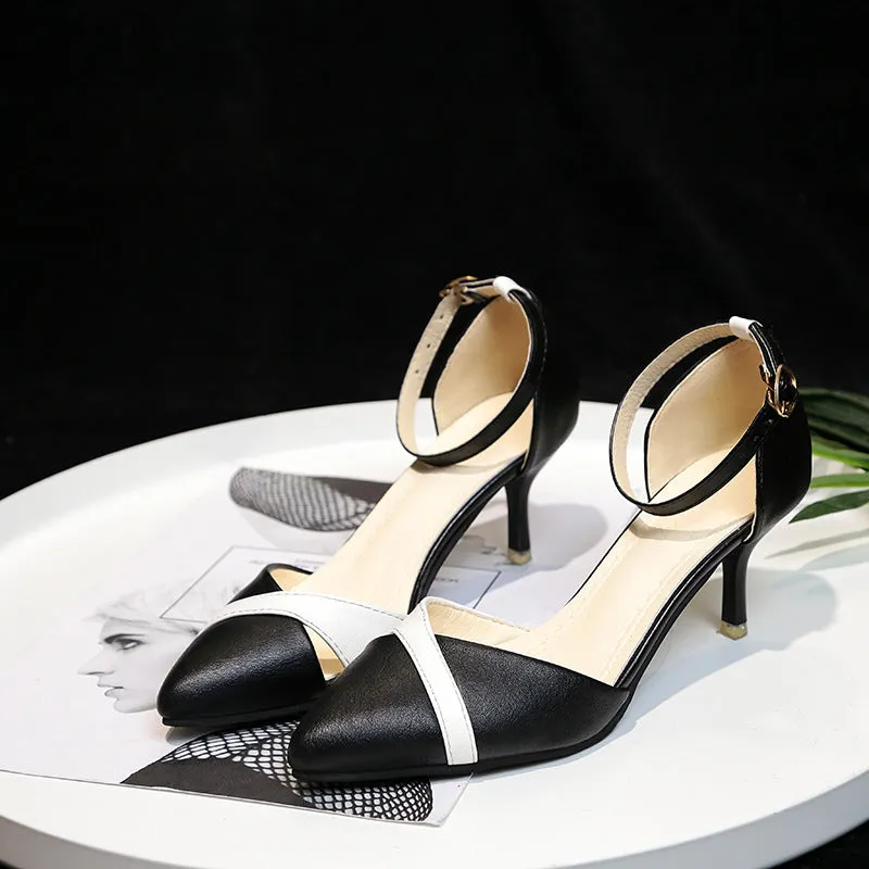 Pointed-Toe High Heel Sandals