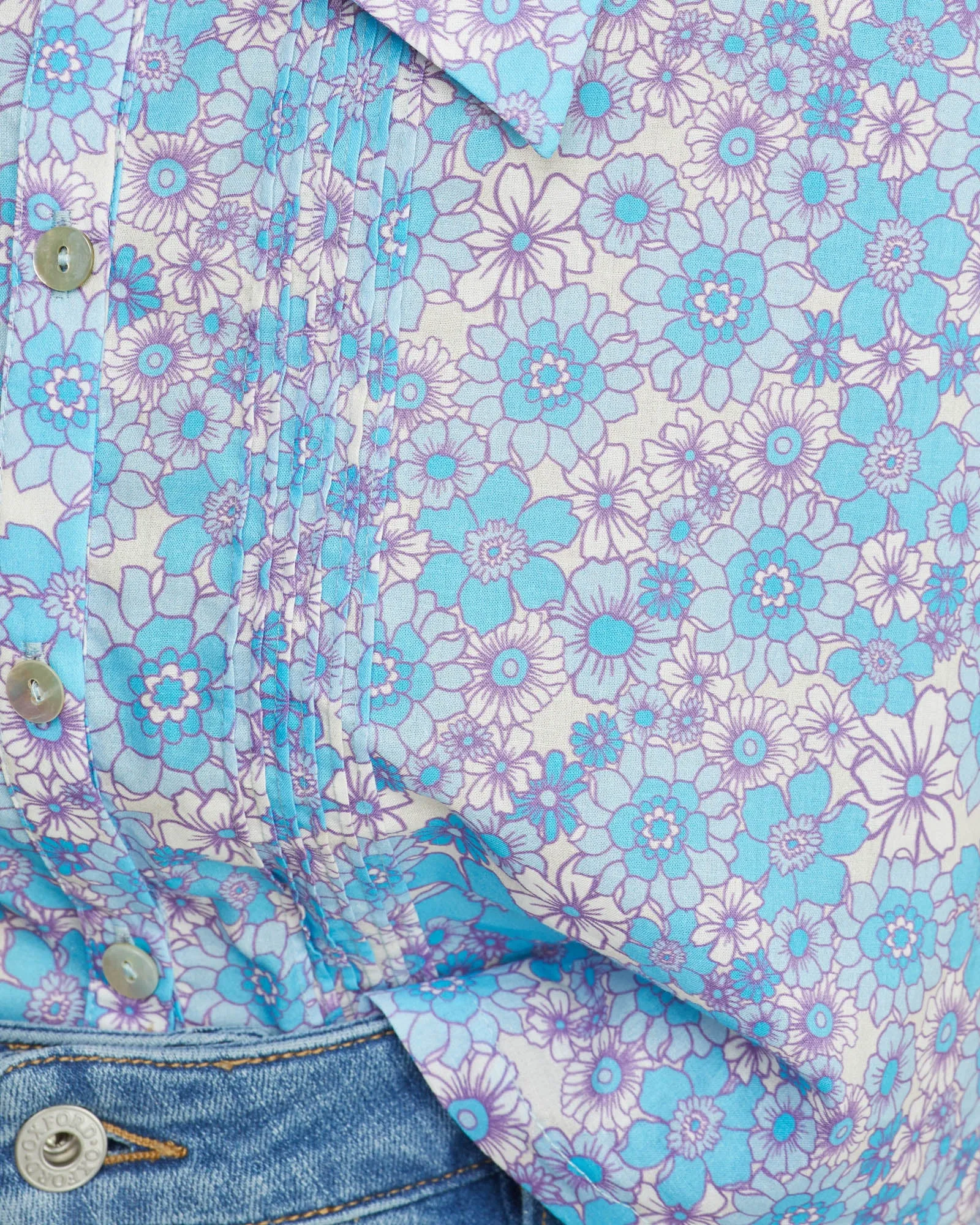 Raleigh Cotton Retro Floral Top