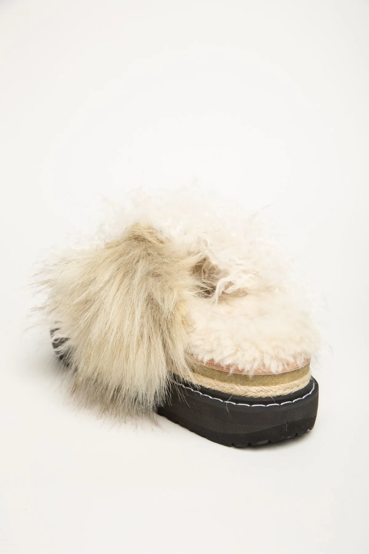 SACAI | MIX FAUX FUR SANDALS
