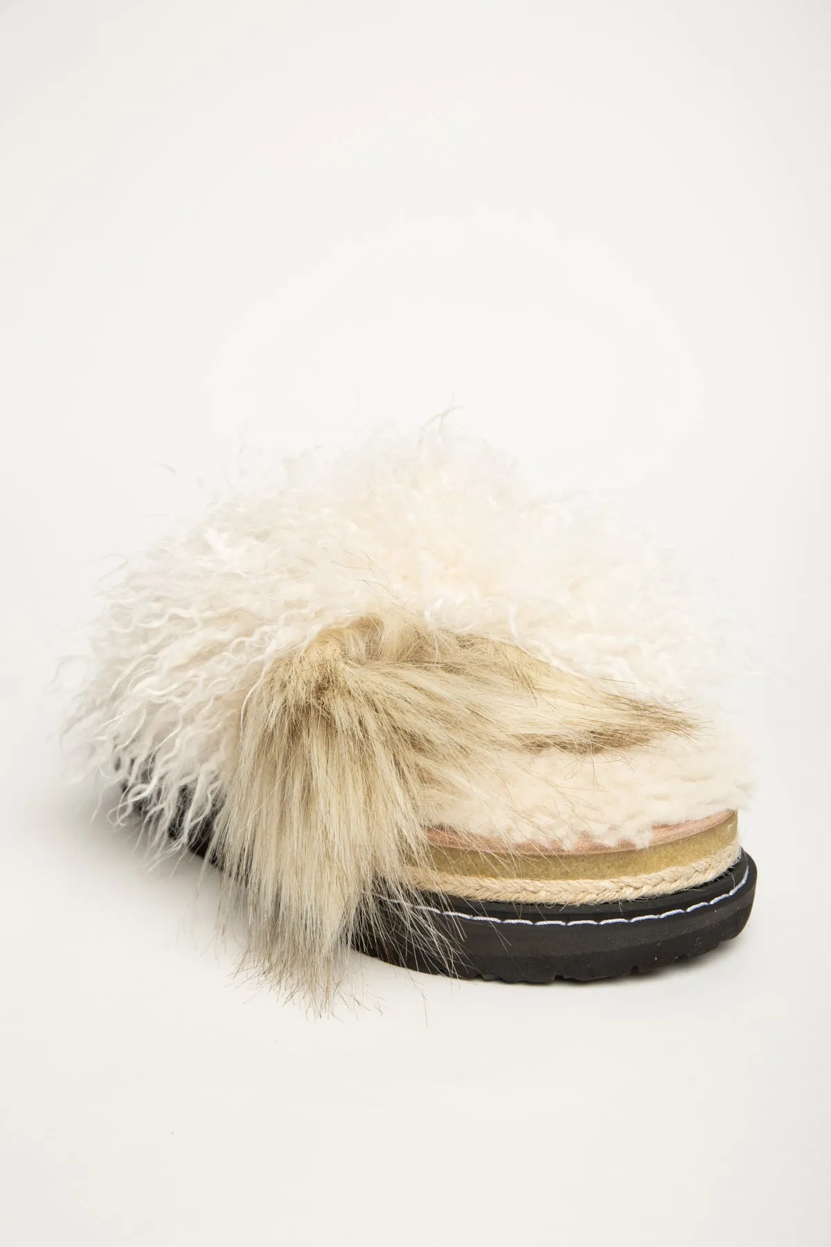 SACAI | MIX FAUX FUR SANDALS