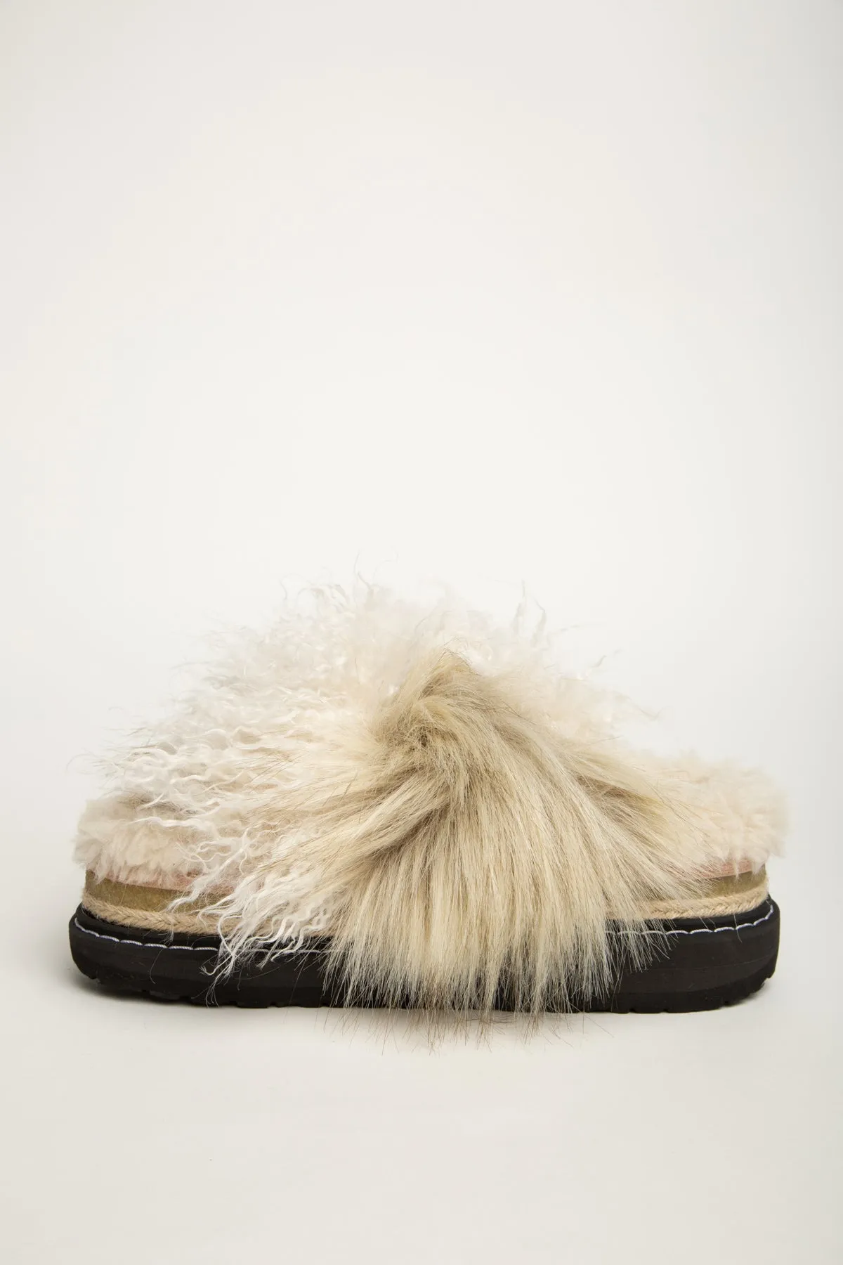 SACAI | MIX FAUX FUR SANDALS