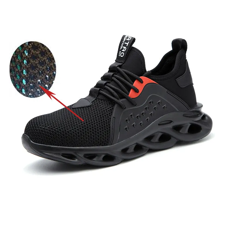 Safety Work Shoes for Men Steel Toe Lightweight Breathable Work Slip Resistant for Worker Protective Sneakers