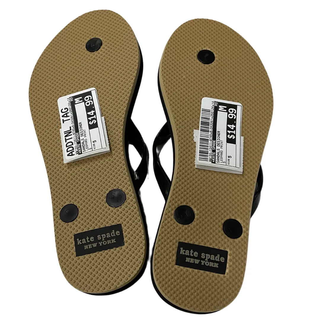 Sandals Designer By Kate Spade In Leopard Print, Size:5