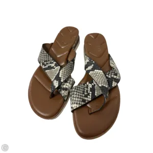 Sandals Flats By Franco Sarto In Snakeskin Print, Size: 8