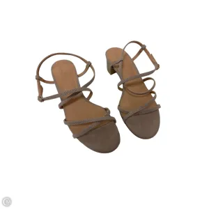 Sandals Heels Block By Loft In Grey, Size: 7.5