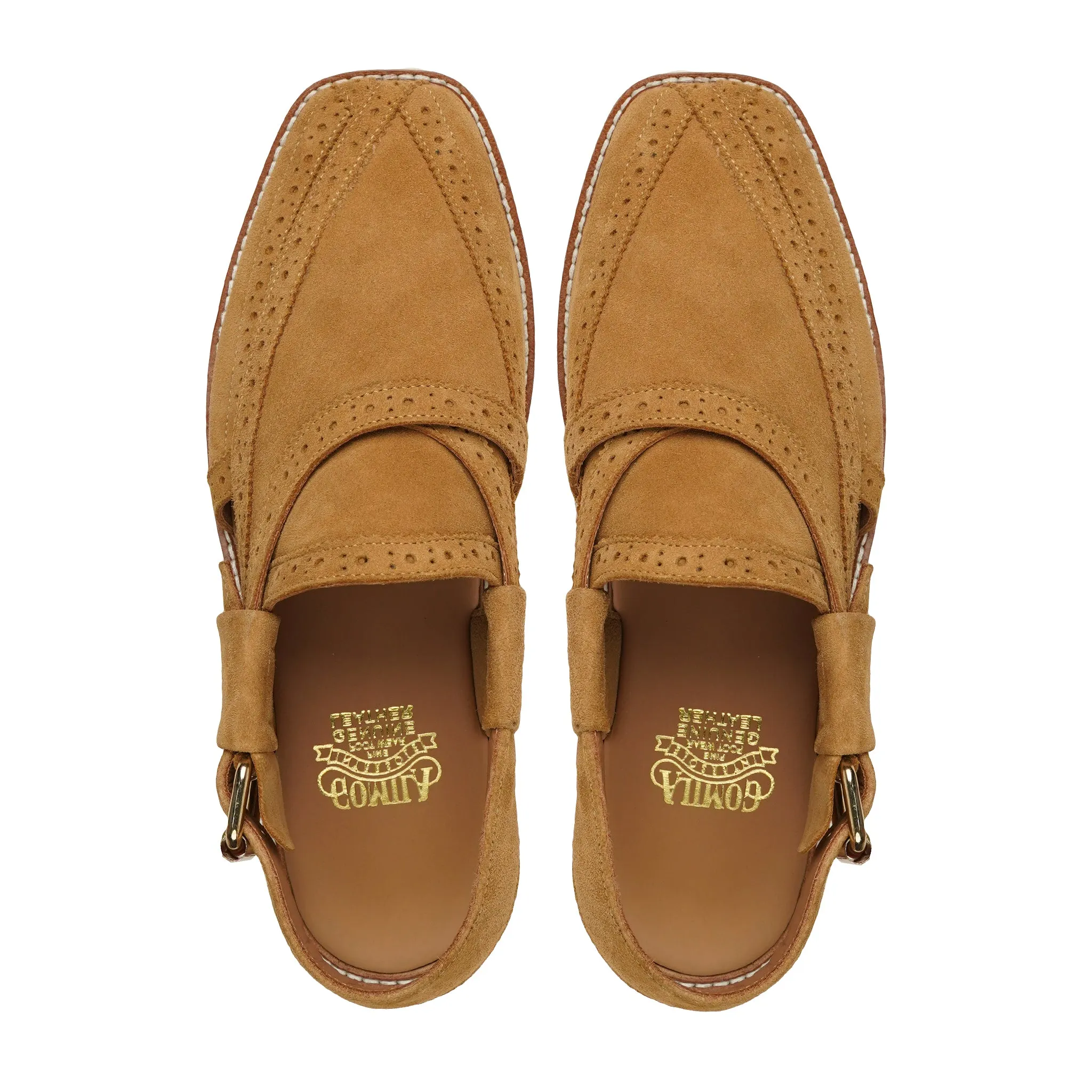 Satsuki - Men's Tan Kid Suede Sandal