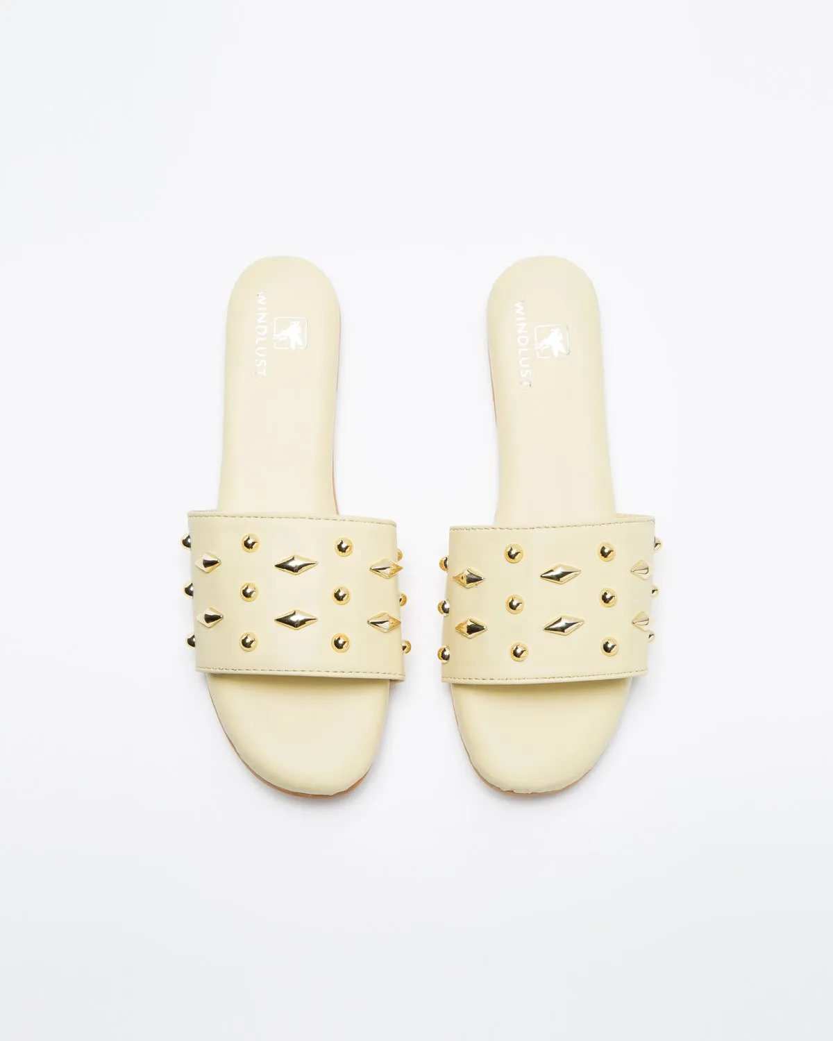 Sleek Studded Yellow Flats