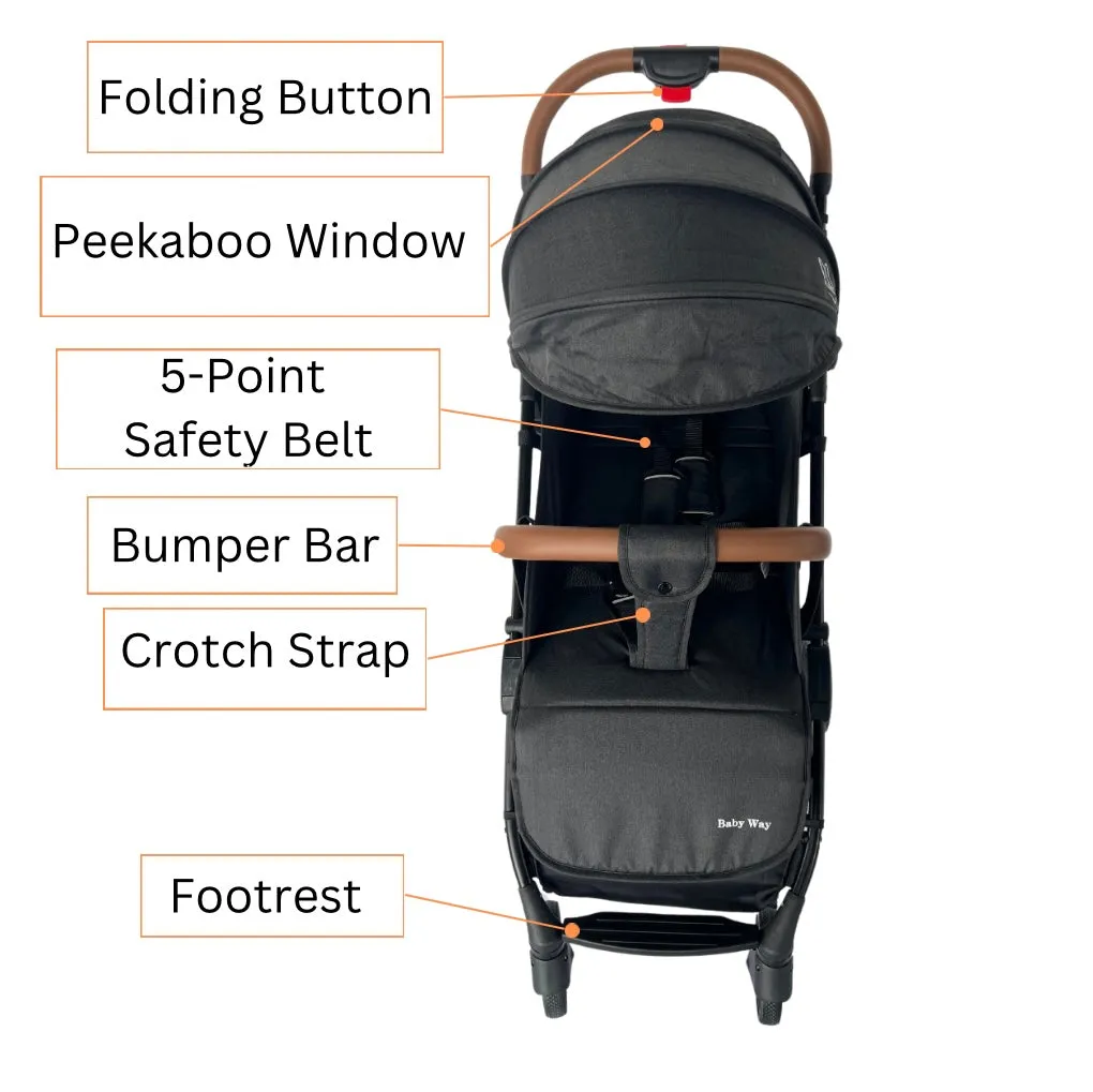 The Glide - Compact Travel Stroller and Capsule Car Seat Combo with Pull Handle