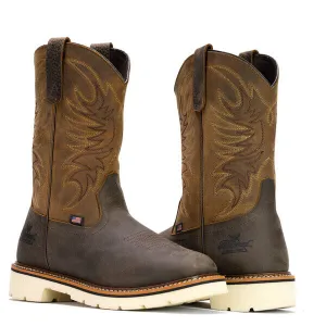 THOROGOOD CRAZY HORSE PEBBLE BROWN SQUARE TOE WORK BOOT