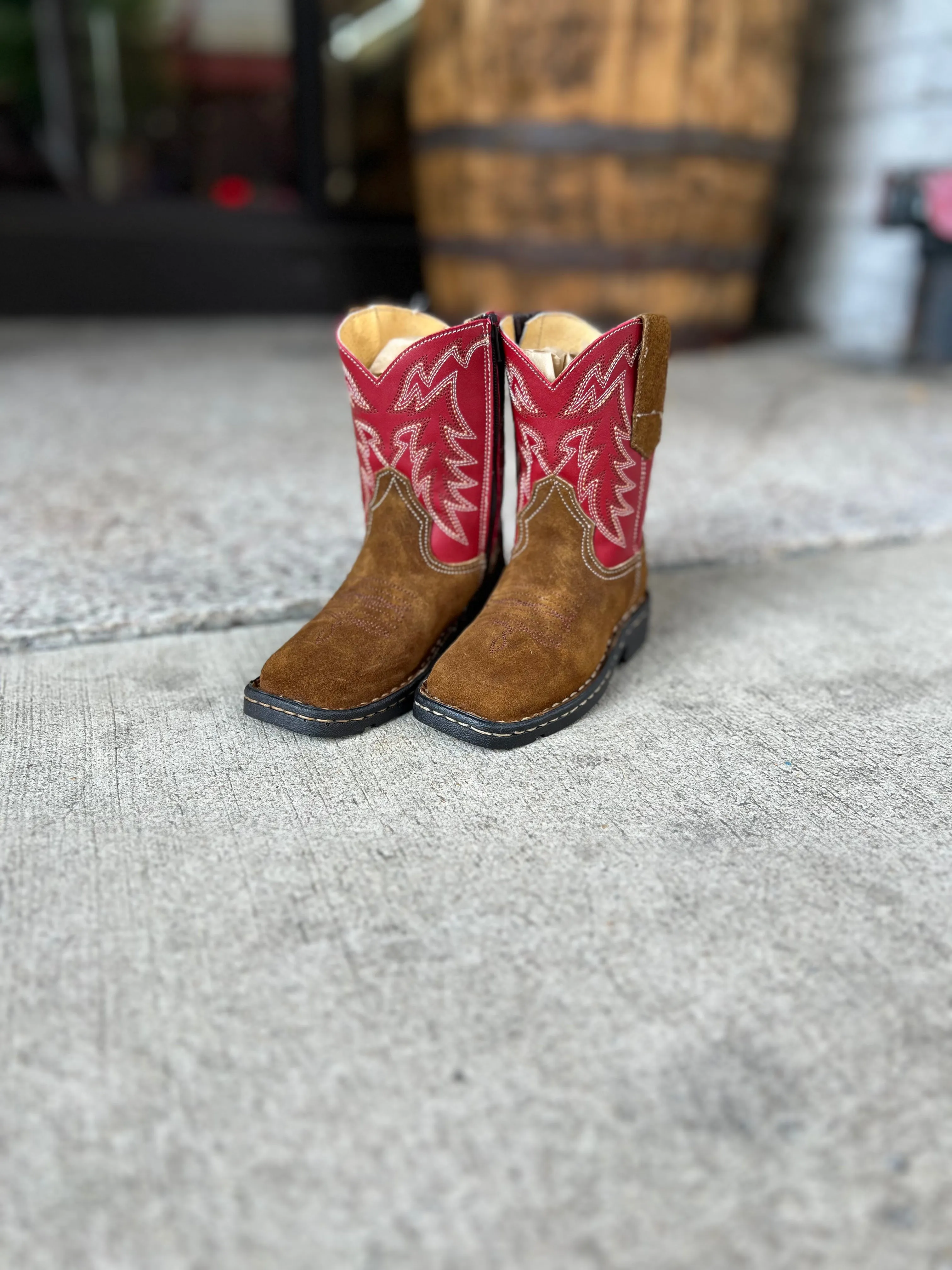 Toddlers Tan Suede Vamp