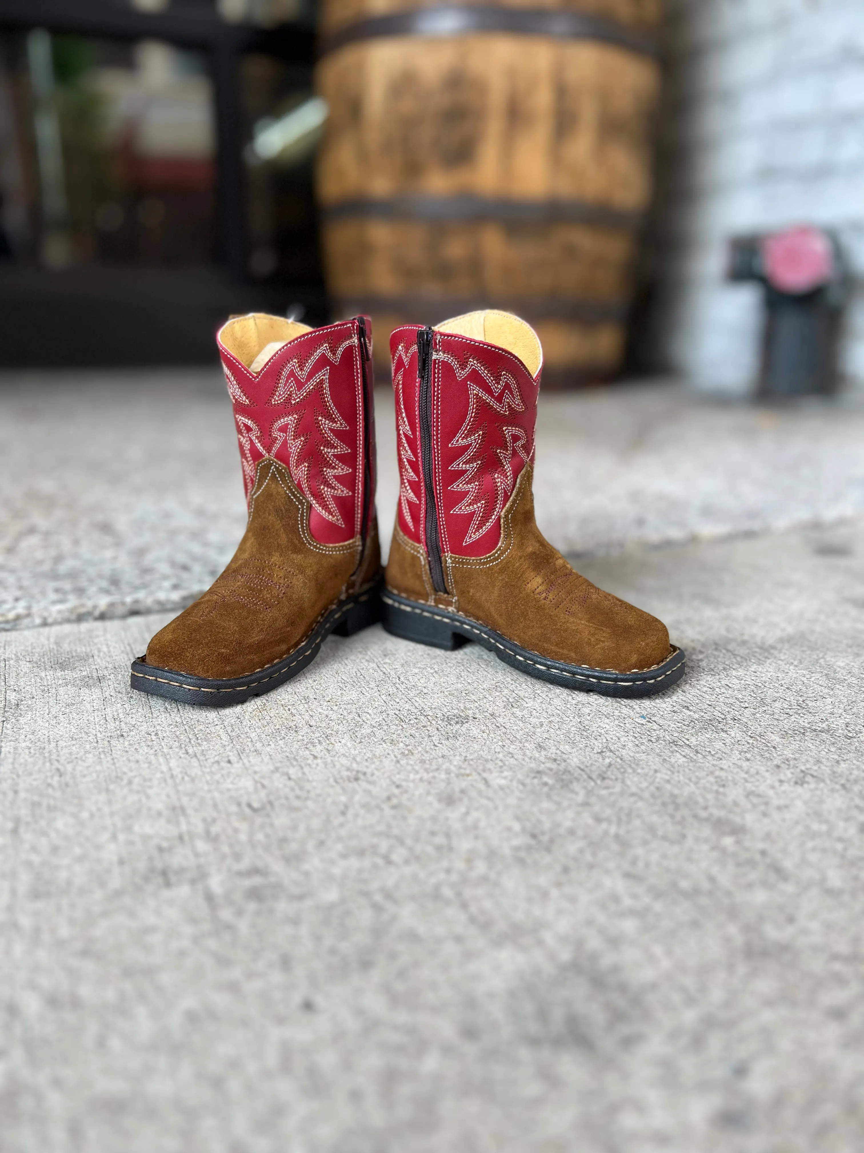 Toddlers Tan Suede Vamp