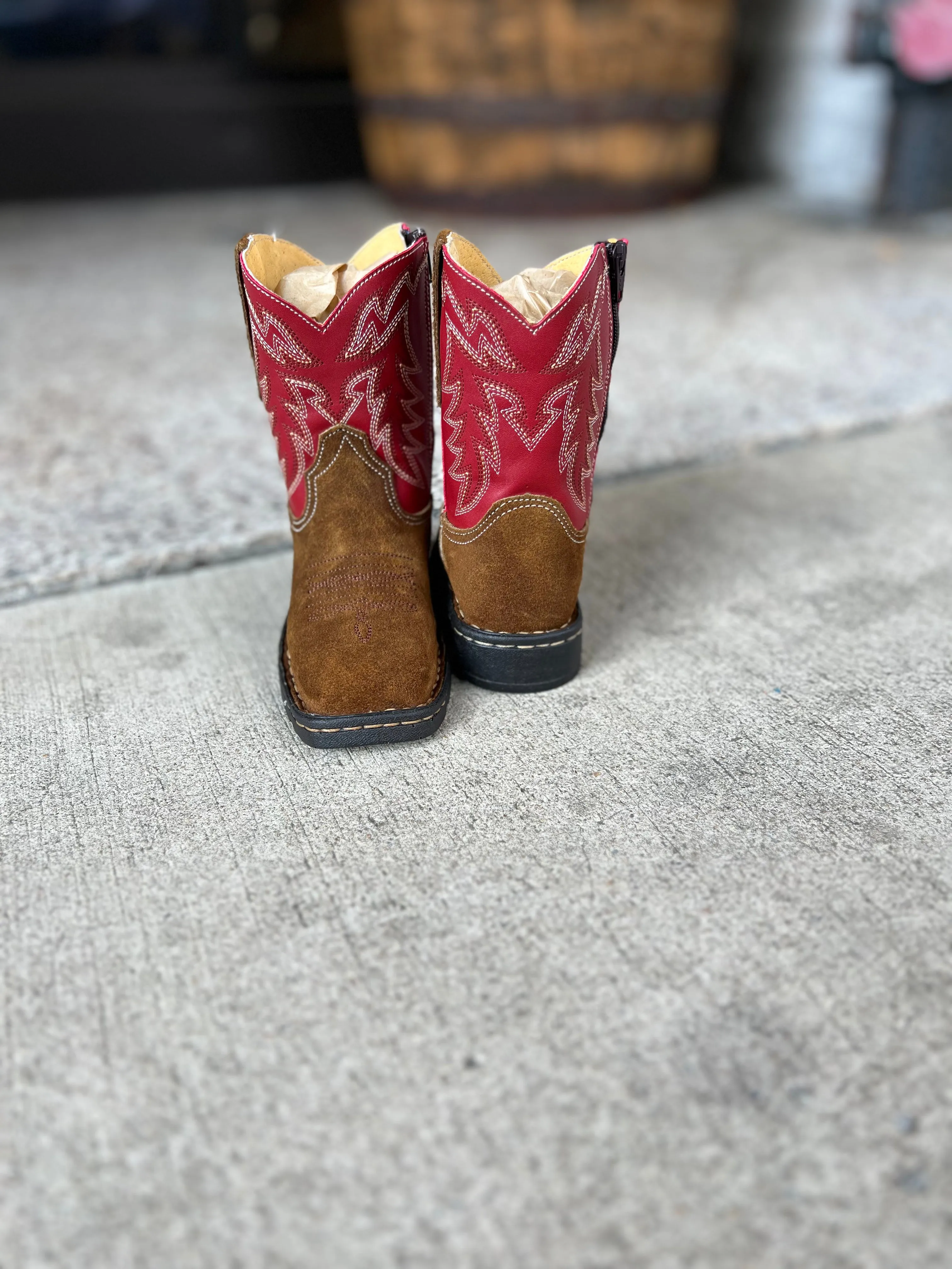 Toddlers Tan Suede Vamp