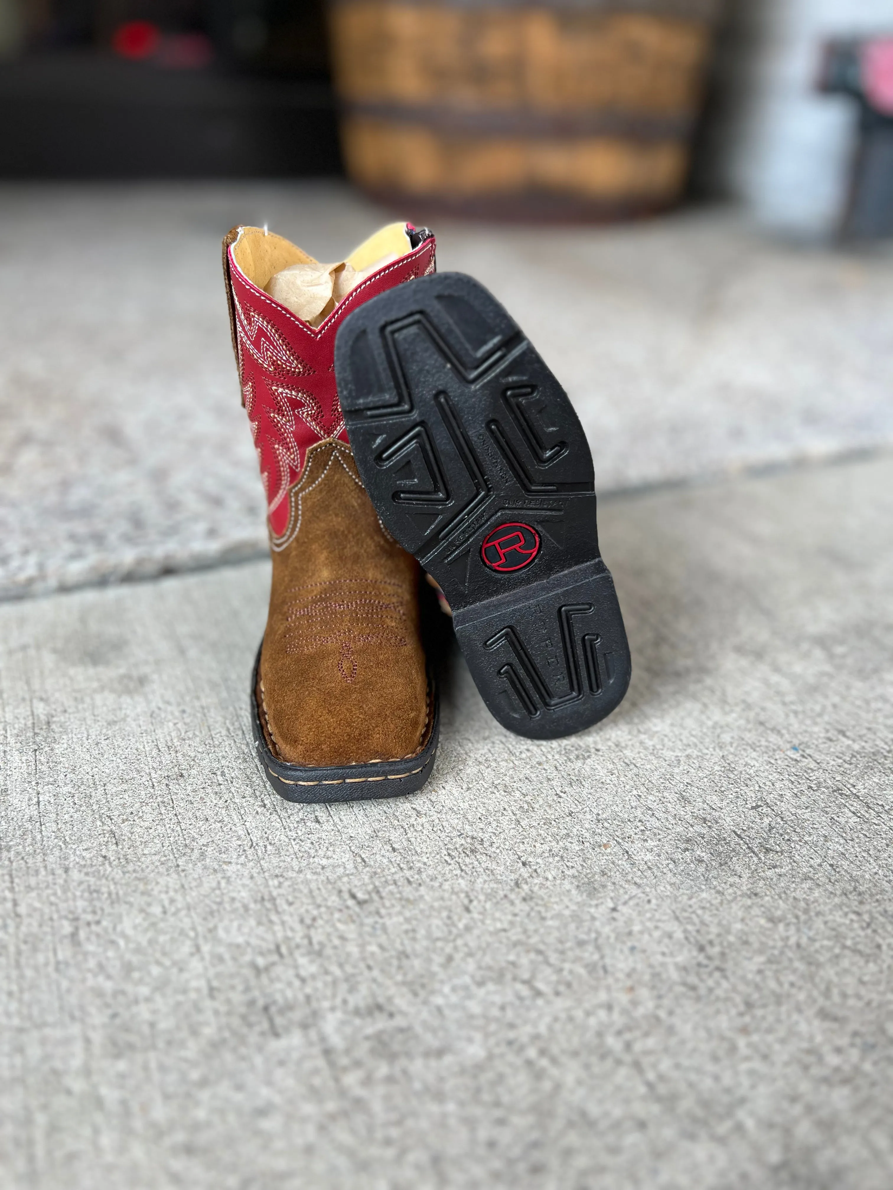 Toddlers Tan Suede Vamp