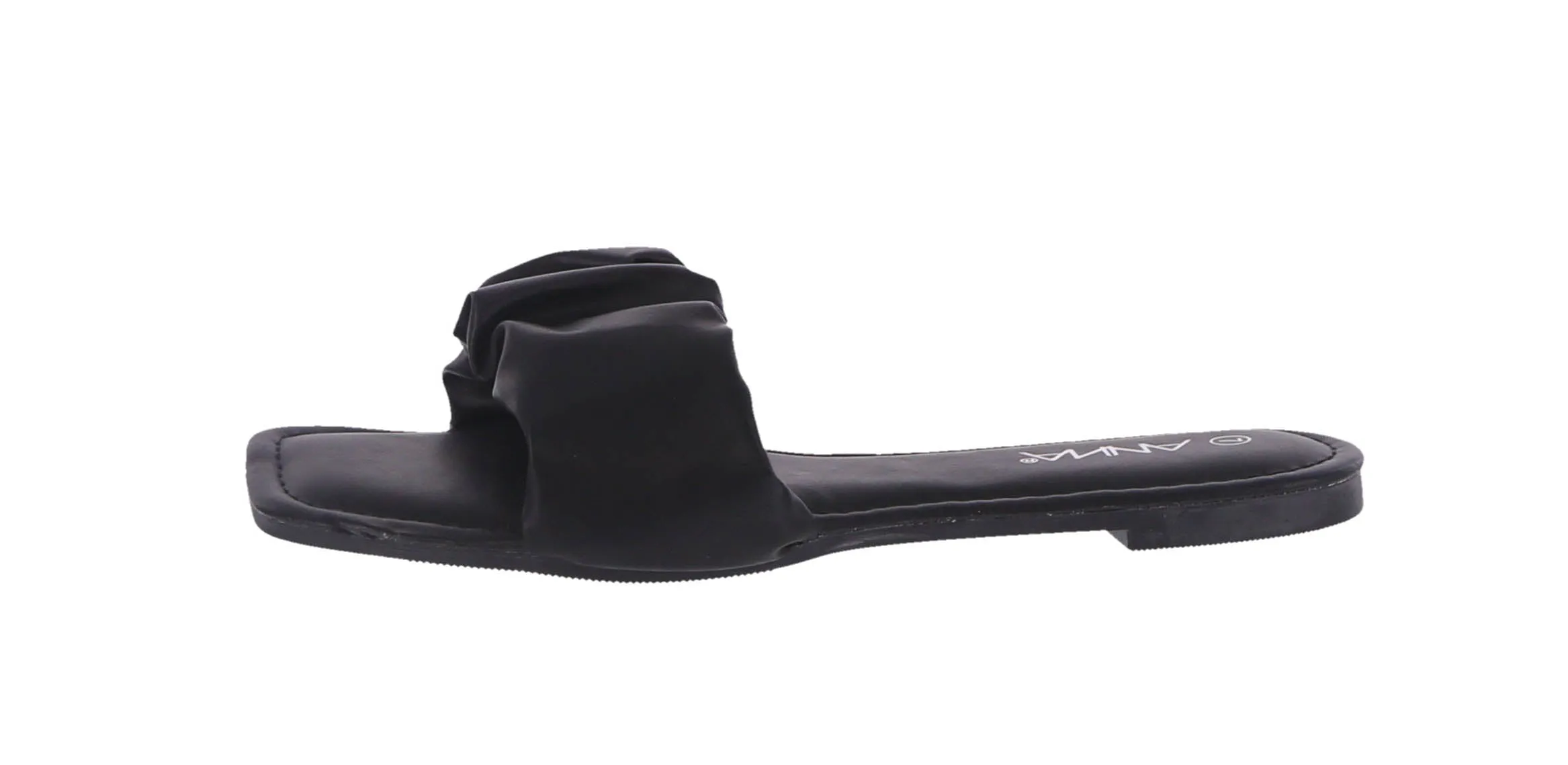 WOMAN'S SHOES BLACK PU SANDALS CHIC