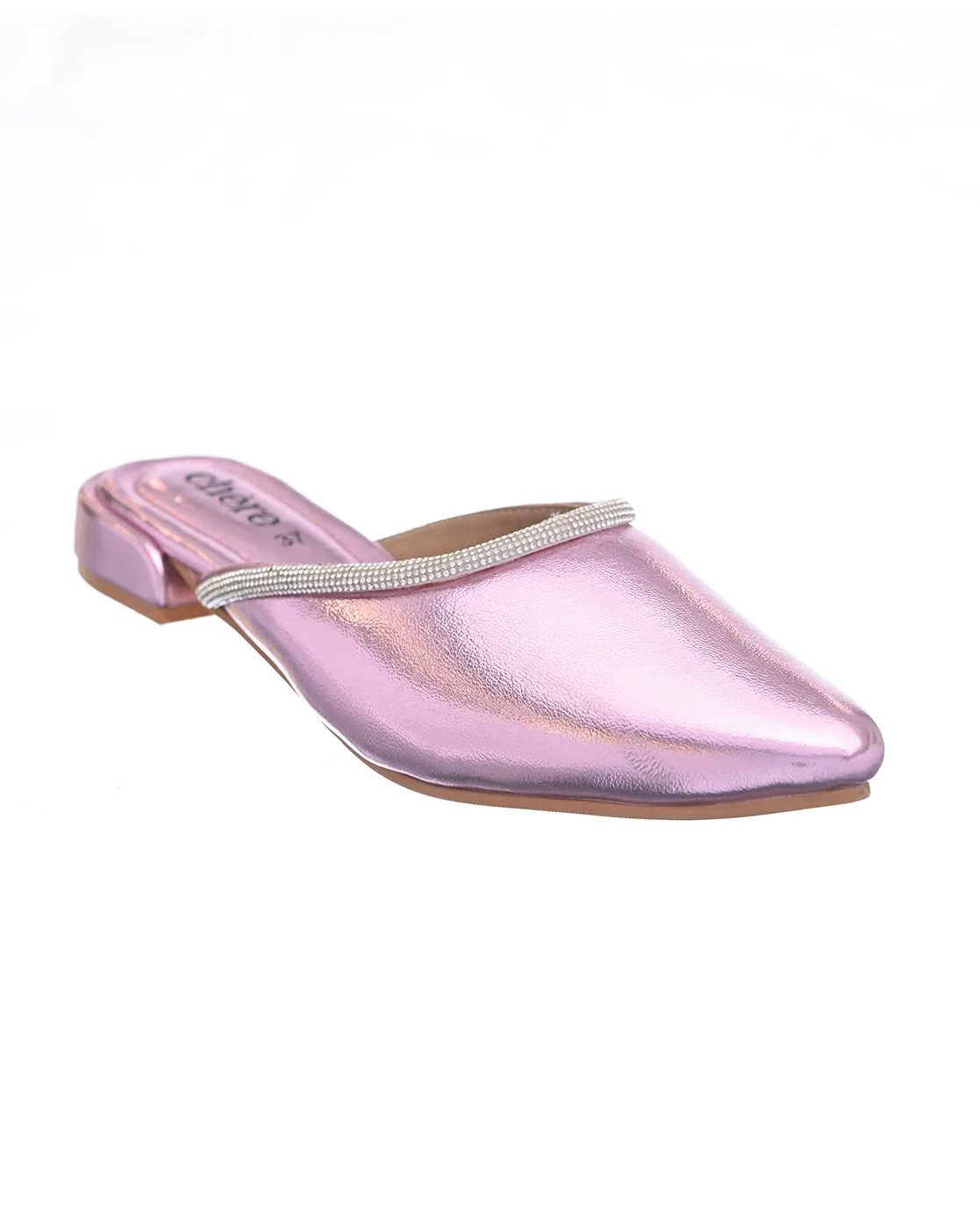 Women's Pink Barbiecore Diamond Mules