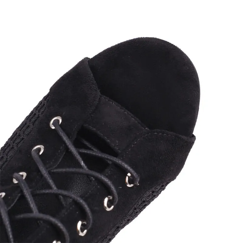 Women's Stiletto Sandals Open Toe Lace-Up High Heel Booties
